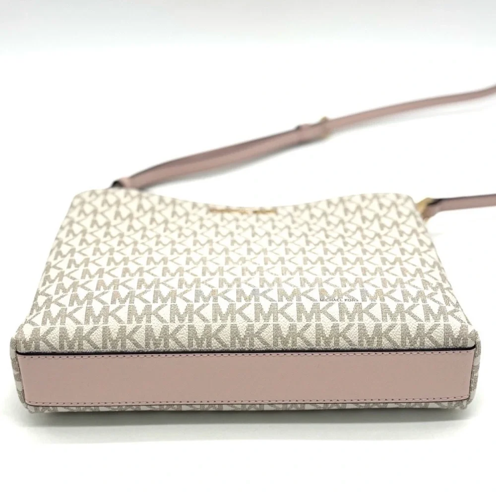 Michael Kors Trisha Medium Triple Compartment Crossbody Bag Powder Blush Multi